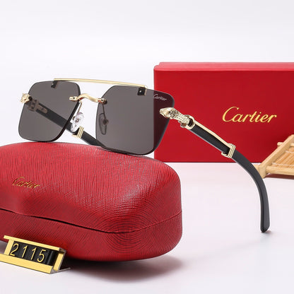 2026 Frameless leopard sunglasses 2115