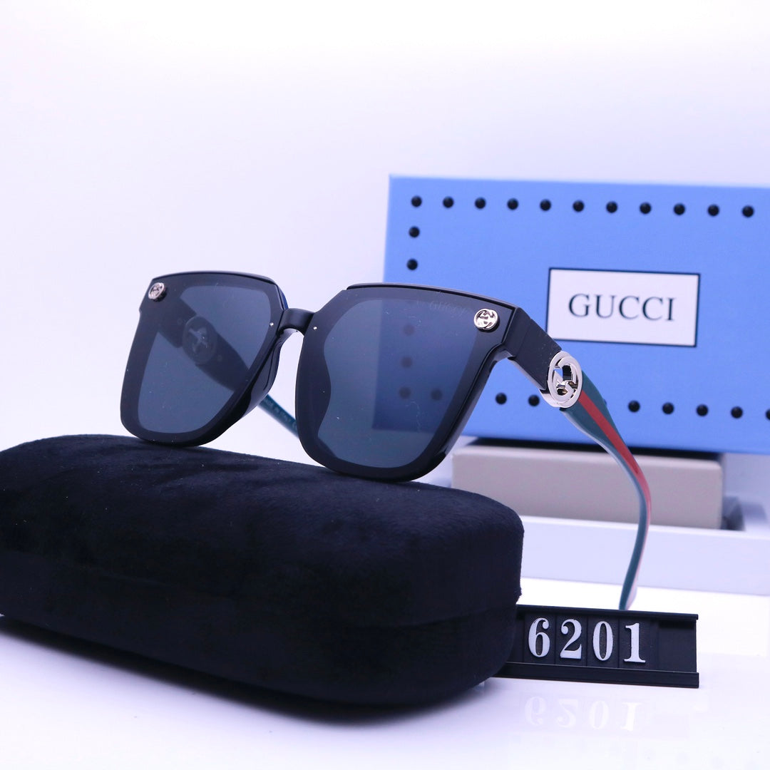 2026 Vintage Contrast Stripes Temple Sunglasses