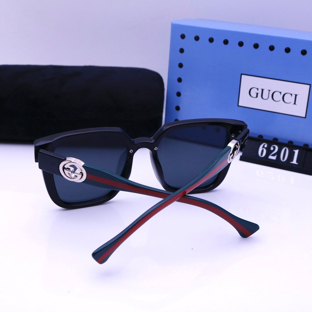 2026 Vintage Contrast Stripes Temple Sunglasses
