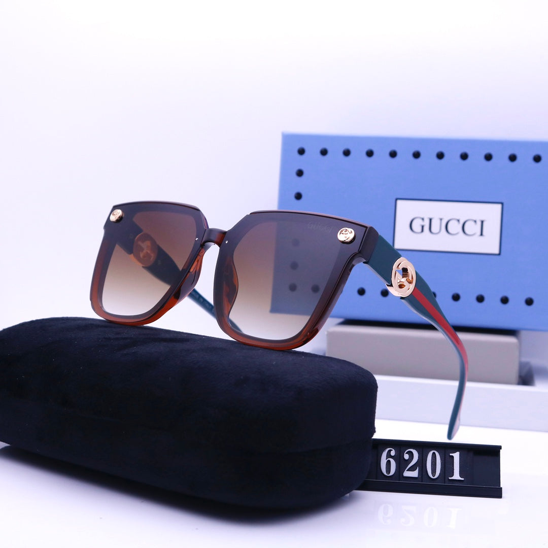 2026 Vintage Contrast Stripes Temple Sunglasses