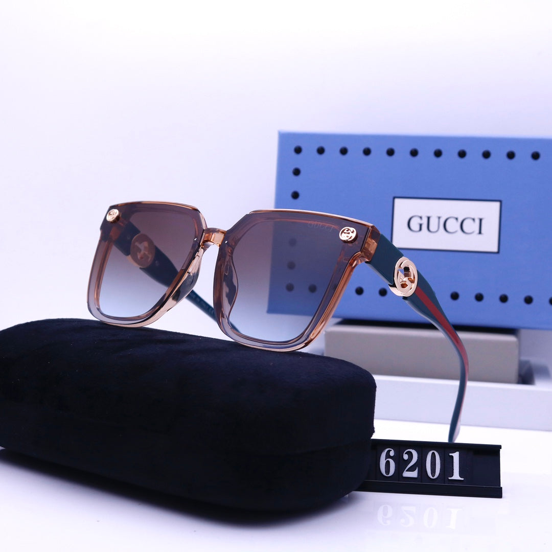 2026 Vintage Contrast Stripes Temple Sunglasses