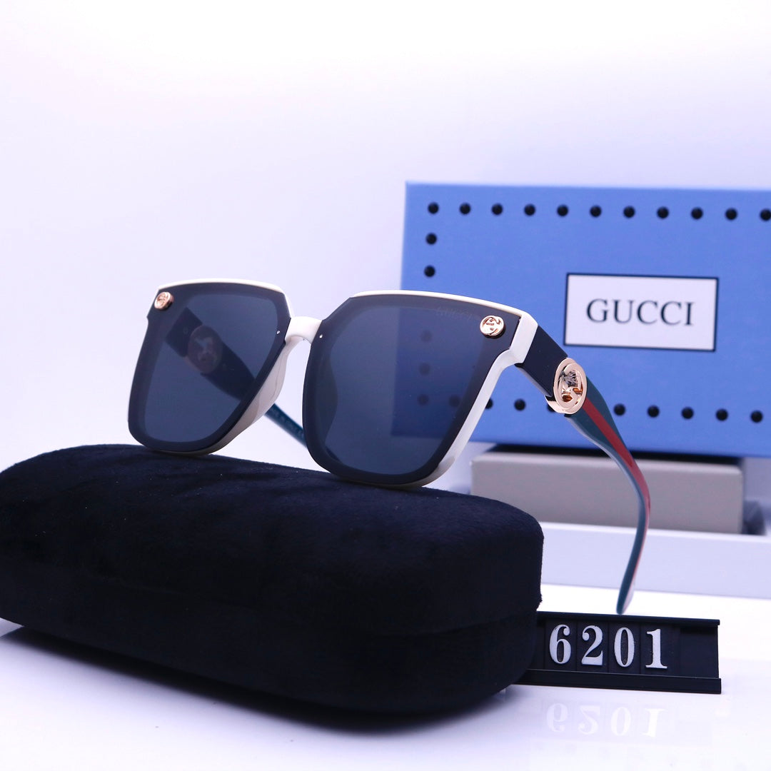 2026 Vintage Contrast Stripes Temple Sunglasses