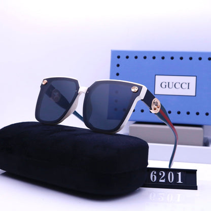 2026 Vintage Contrast Stripes Temple Sunglasses