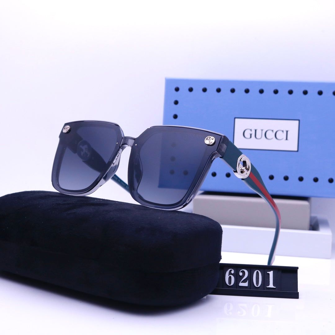 2026 Vintage Contrast Stripes Temple Sunglasses