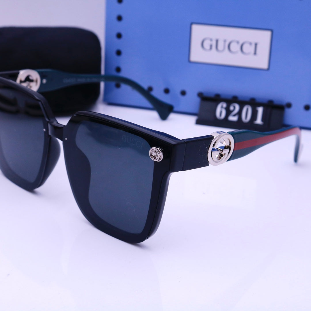 2026 Vintage Contrast Stripes Temple Sunglasses