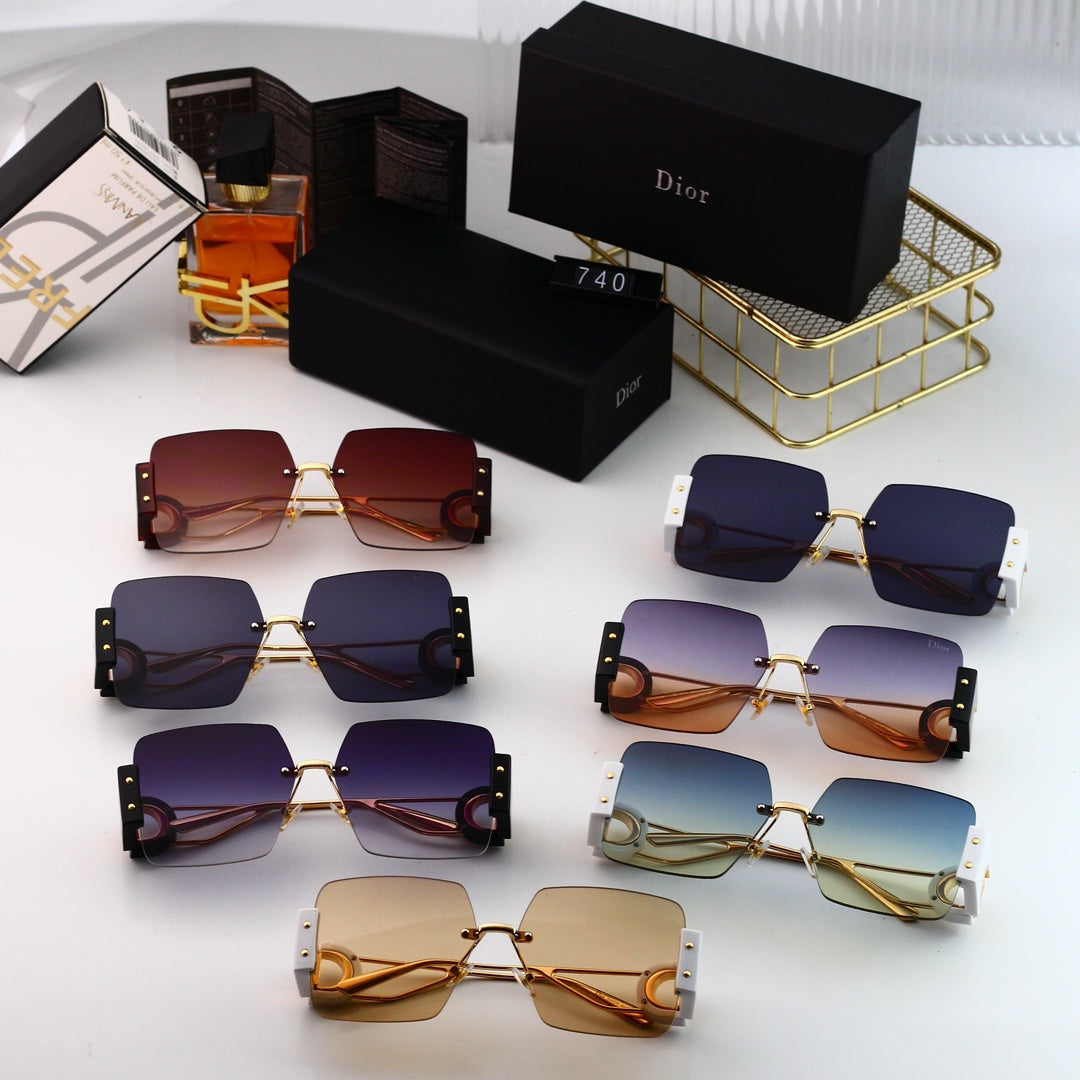 2024 Fashion CD Metal Square Sunglasses
