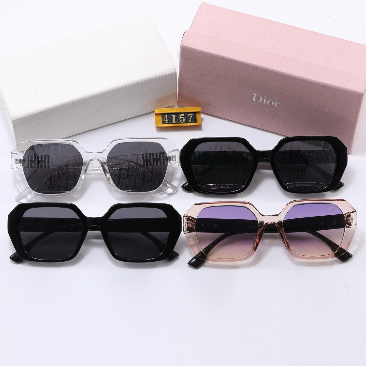 2026 Vintage Embossed Rectangular Sunglasses