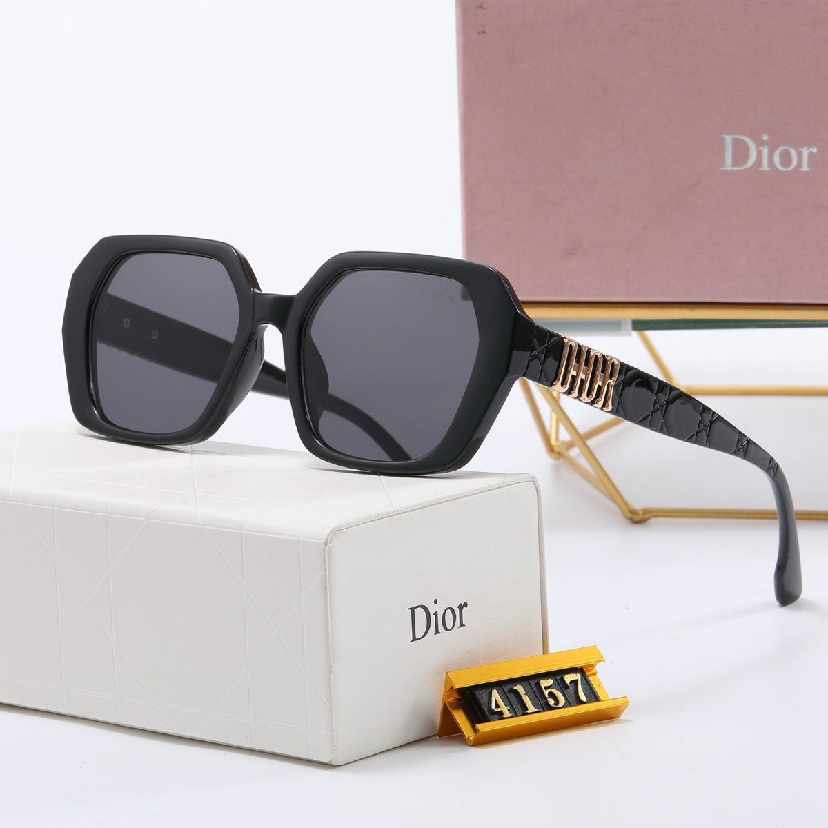 2026 Vintage Embossed Rectangular Sunglasses