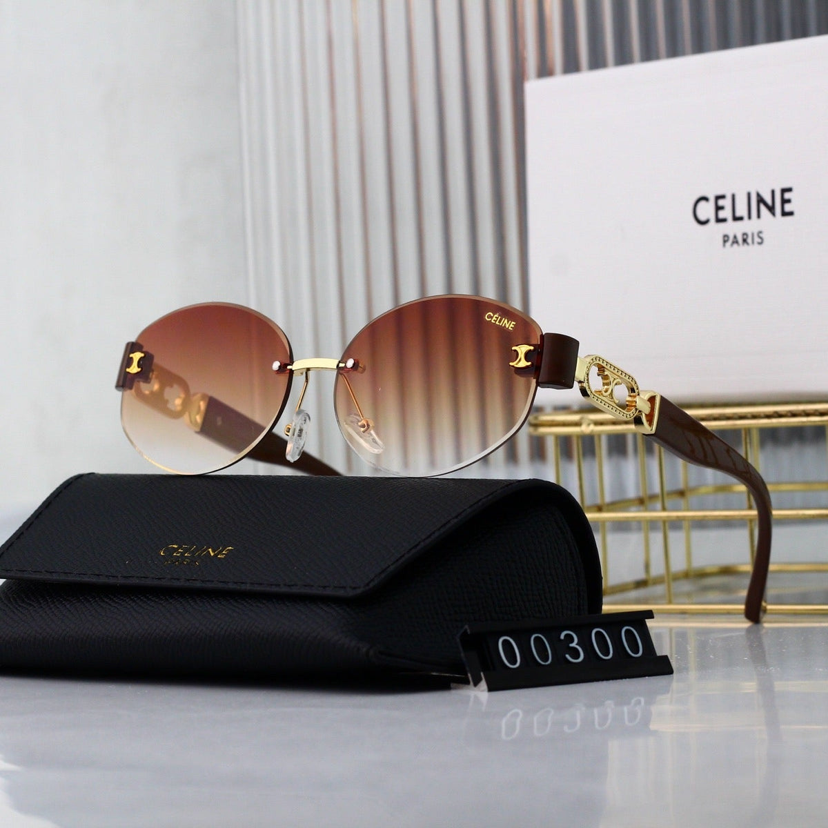 2026 Retro Rimless Round Metal Sunglasses
