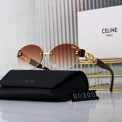 2026 Retro Rimless Round Metal Sunglasses