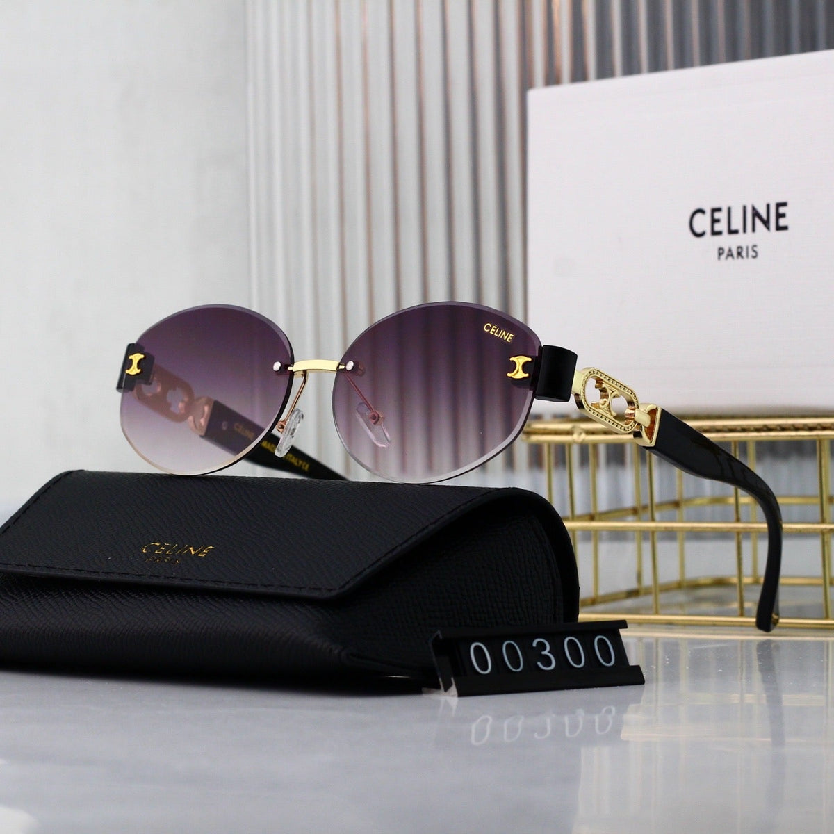 2026 Retro Rimless Round Metal Sunglasses