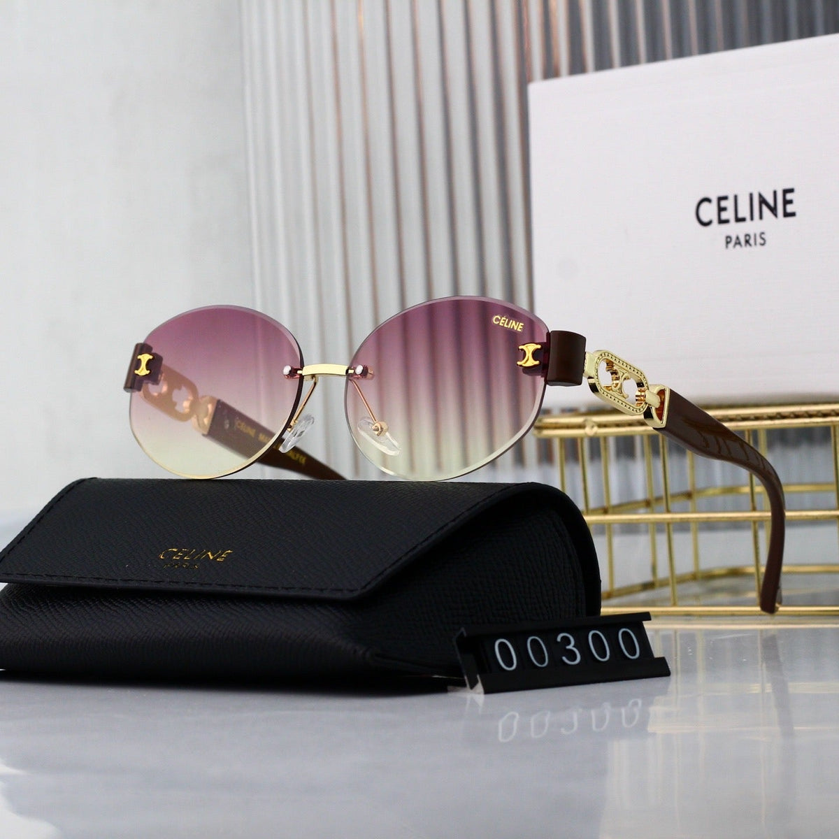 2026 Retro Rimless Round Metal Sunglasses
