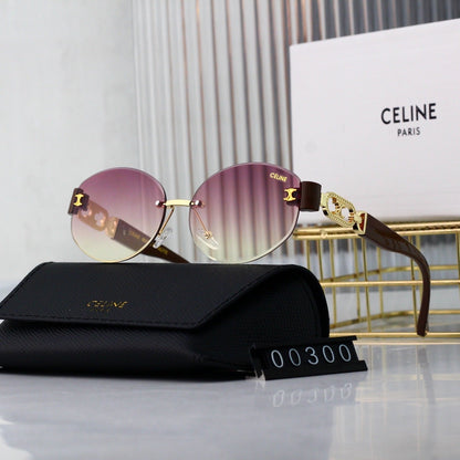 2026 Retro Rimless Round Metal Sunglasses