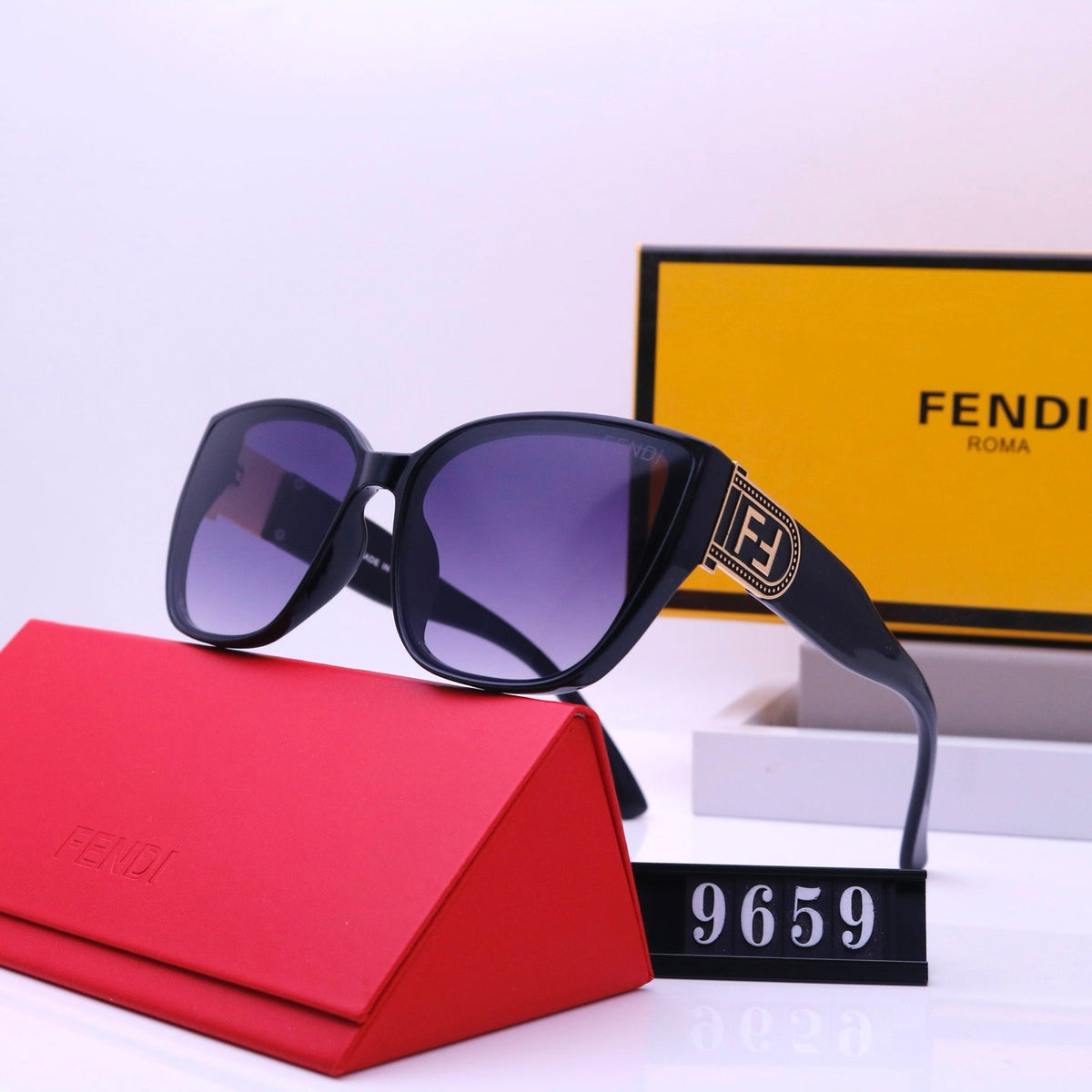 2026 Vintage Large Frame Square F Sunglasses