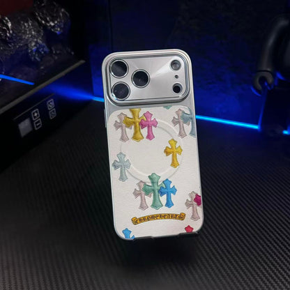 Colorful Cross Denim Phone Case