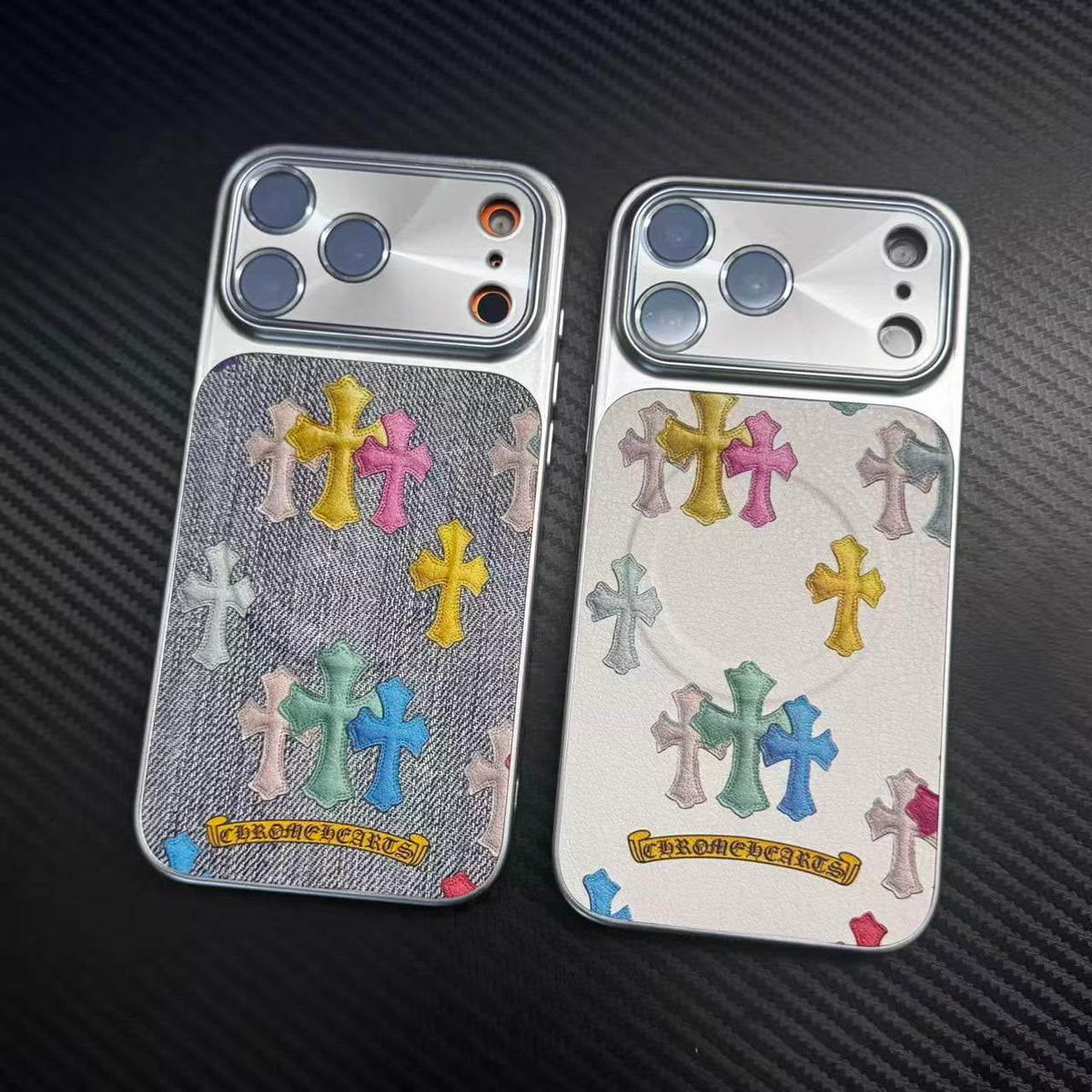 Colorful Cross Denim Phone Case