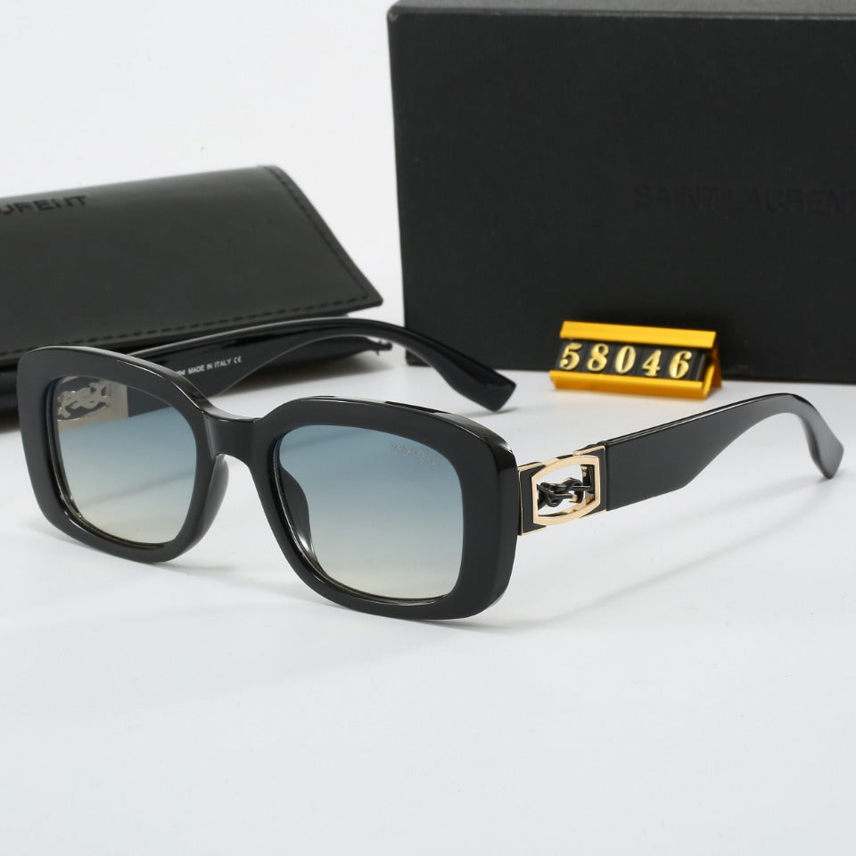 2026 Retro Black Logo Engraved Sunglasses