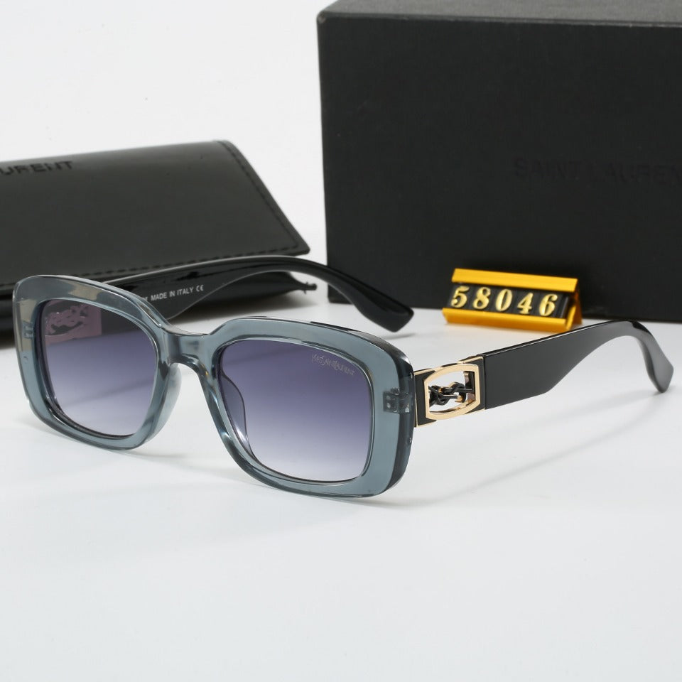 2026 Retro Black Logo Engraved Sunglasses