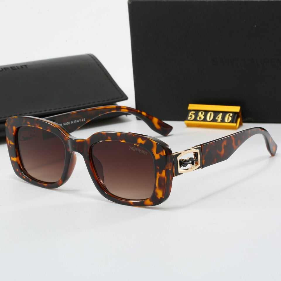 2026 Retro Black Logo Engraved Sunglasses