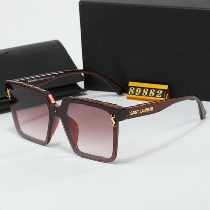 2026 Retro Metal Engraving Frame Square Sunglasses