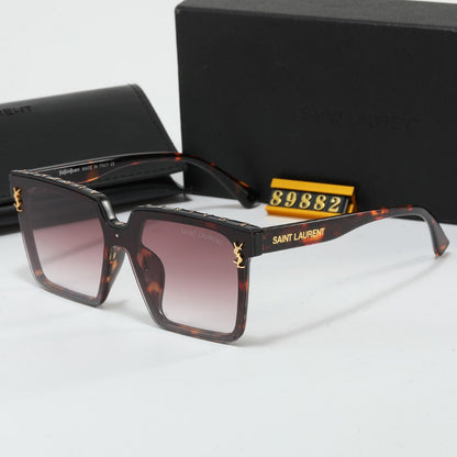2026 Retro Metal Engraving Frame Square Sunglasses