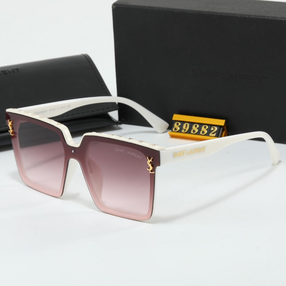 2026 Retro Metal Engraving Frame Square Sunglasses