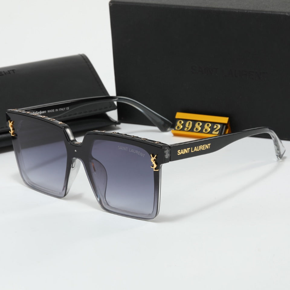 2026 Retro Metal Engraving Frame Square Sunglasses