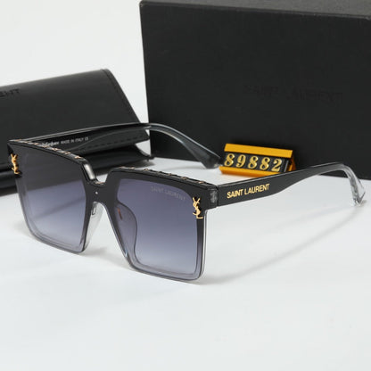2026 Retro Metal Engraving Frame Square Sunglasses