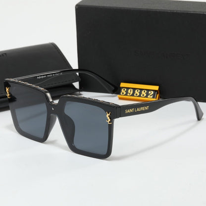 2026 Retro Metal Engraving Frame Square Sunglasses