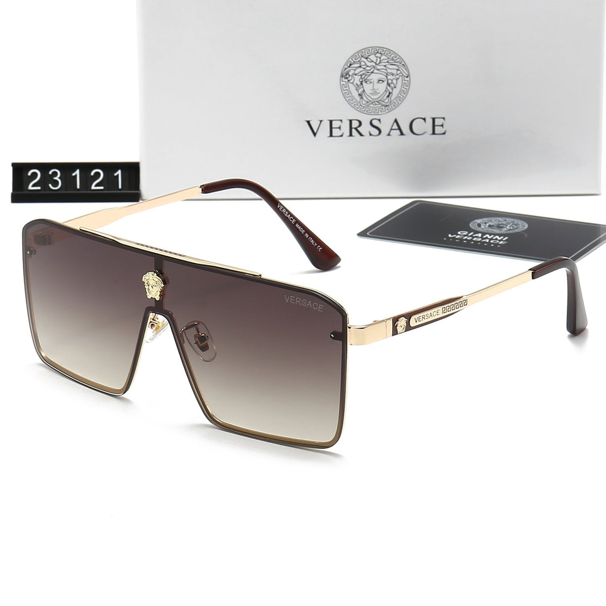 2026 Retro Metal Emblem Letter Sunglasses