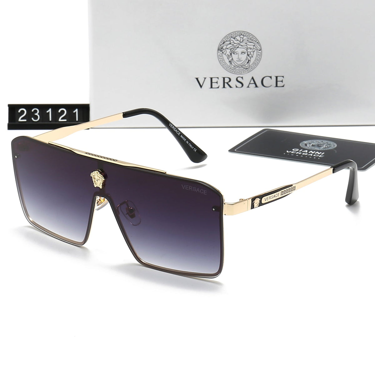 2026 Retro Metal Emblem Letter Sunglasses