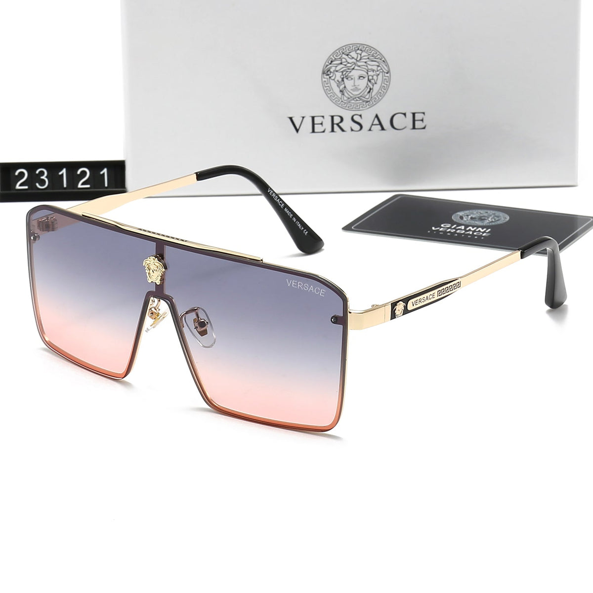 2026 Retro Metal Emblem Letter Sunglasses