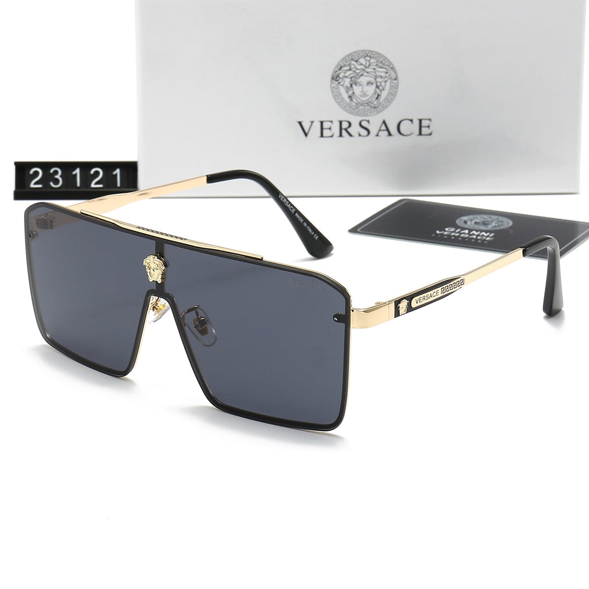 2026 Retro Metal Emblem Letter Sunglasses