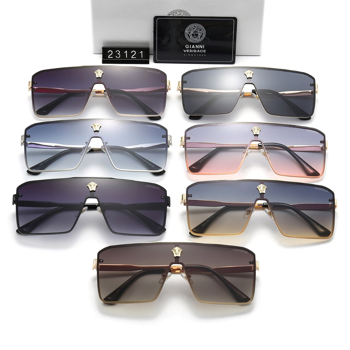 2026 Retro Metal Emblem Letter Sunglasses